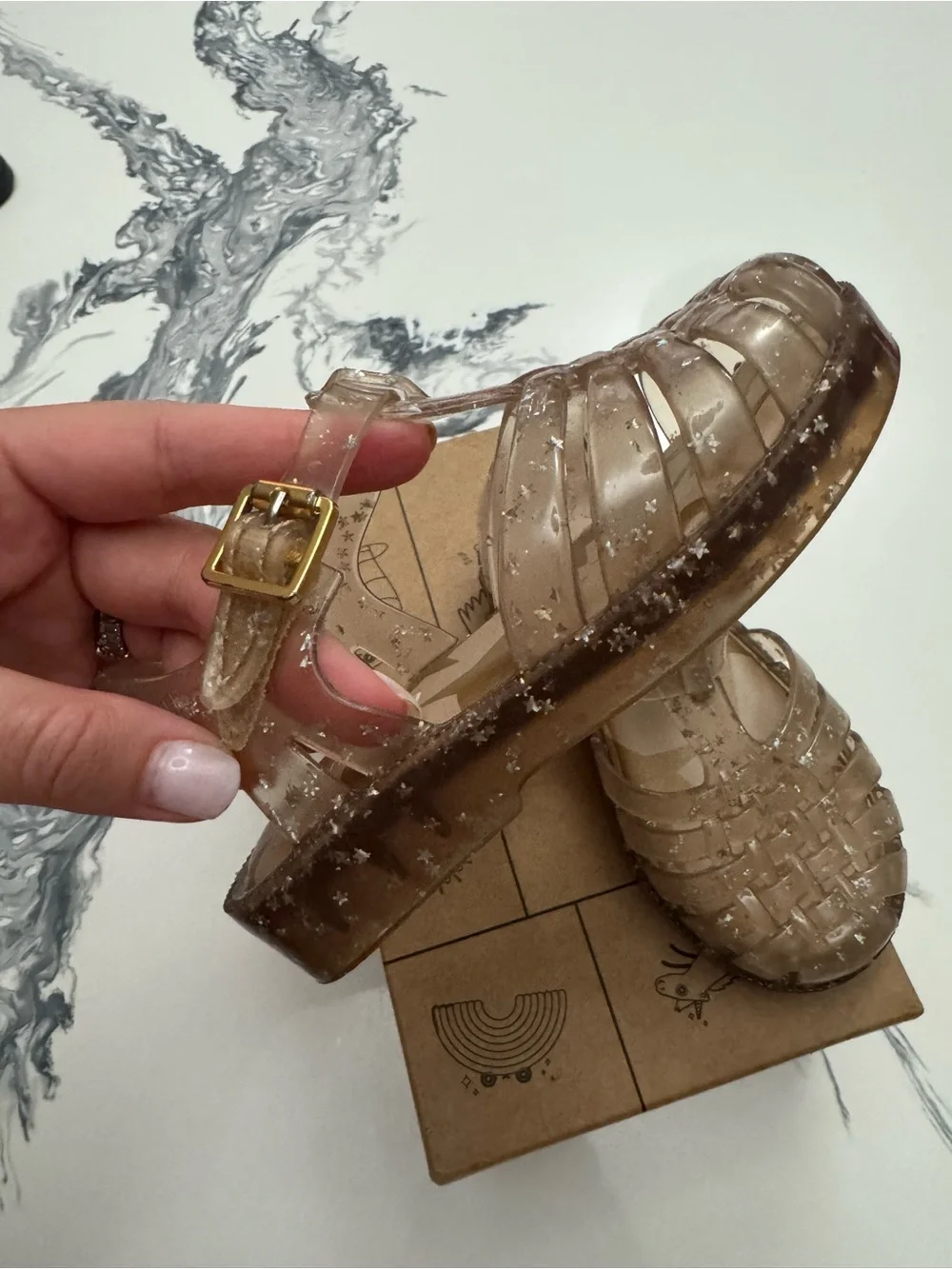 Mini Melissa possession metallic Girls Jelly Sandals